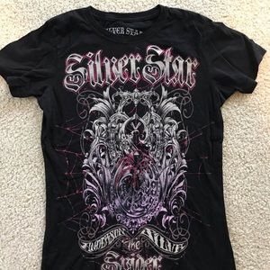 Silver star graphic T-shirt